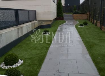 Jardinería en edificio